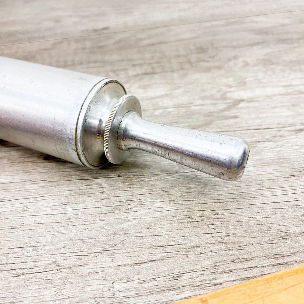 Vintage Stainless Steel Rolling Pin‎ Pastry Pizza Farmhouse Kitchen Decor